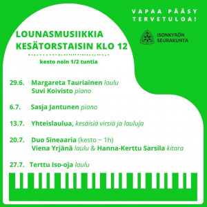Tervetuloa lounasmusiikkiin!