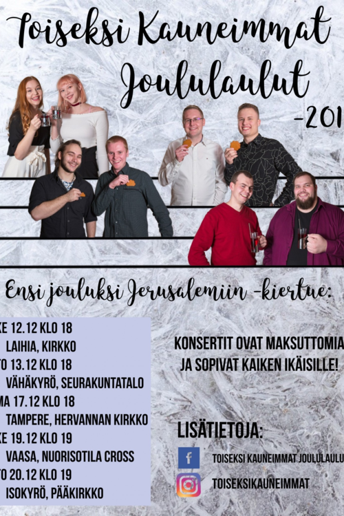 Toiseksi Kauneimpien Joululaulujen - konsertti Toiseksi Kauneimpien Joululaulujen - konsertti