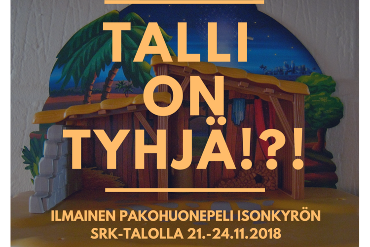 Talli on tyhjä!?! Pakohuonepeli Srk-talolla Talli on tyhjä!?! Pakohuonepeli Srk-talolla