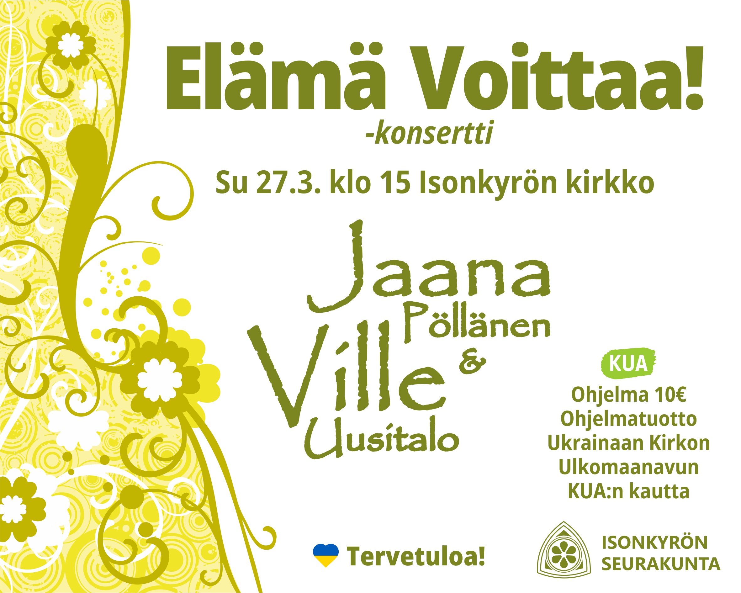Elämä voittaa -konserttimainos